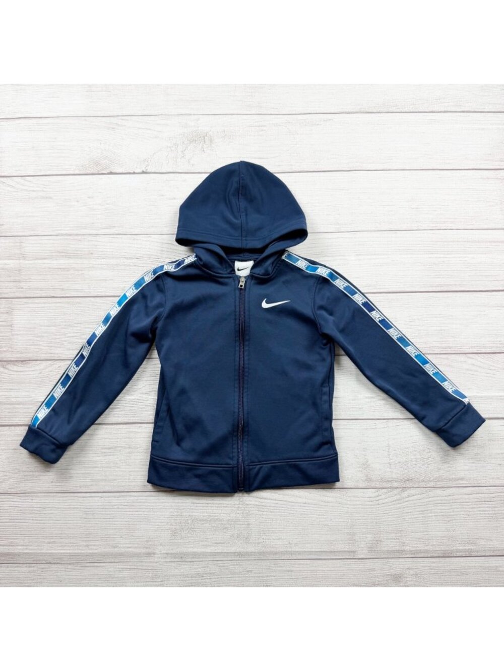 Nike Therma Fit Navy Blue Full Zip Hoodie Sweatshirt Jacket 4T
